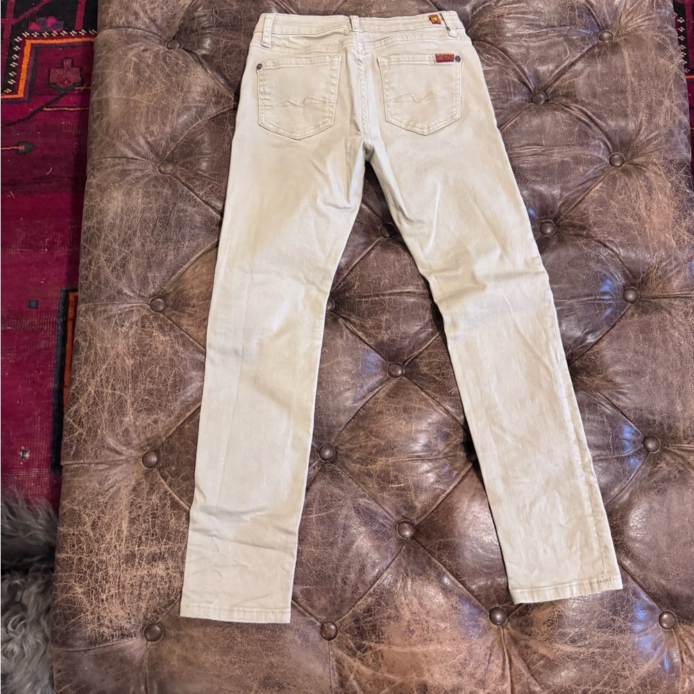 7 For All Mankind Kids Cream Jeans - Picture 4 of 4